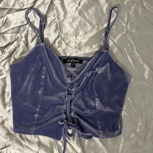 Velvet Purple Corset Tank